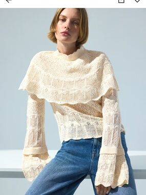 H&M lace cape top